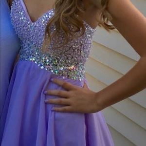 purple homecoming dress
